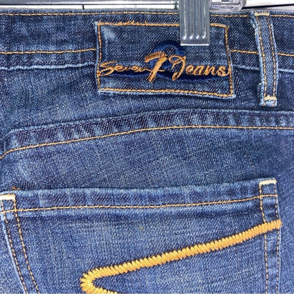 Women’s Seven7 Classic Flare Leg Jeans Distressed Size 26” Waist - Picture 4 of 9